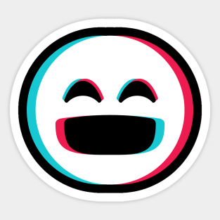 TikTok laughing emoji smiley White Sticker